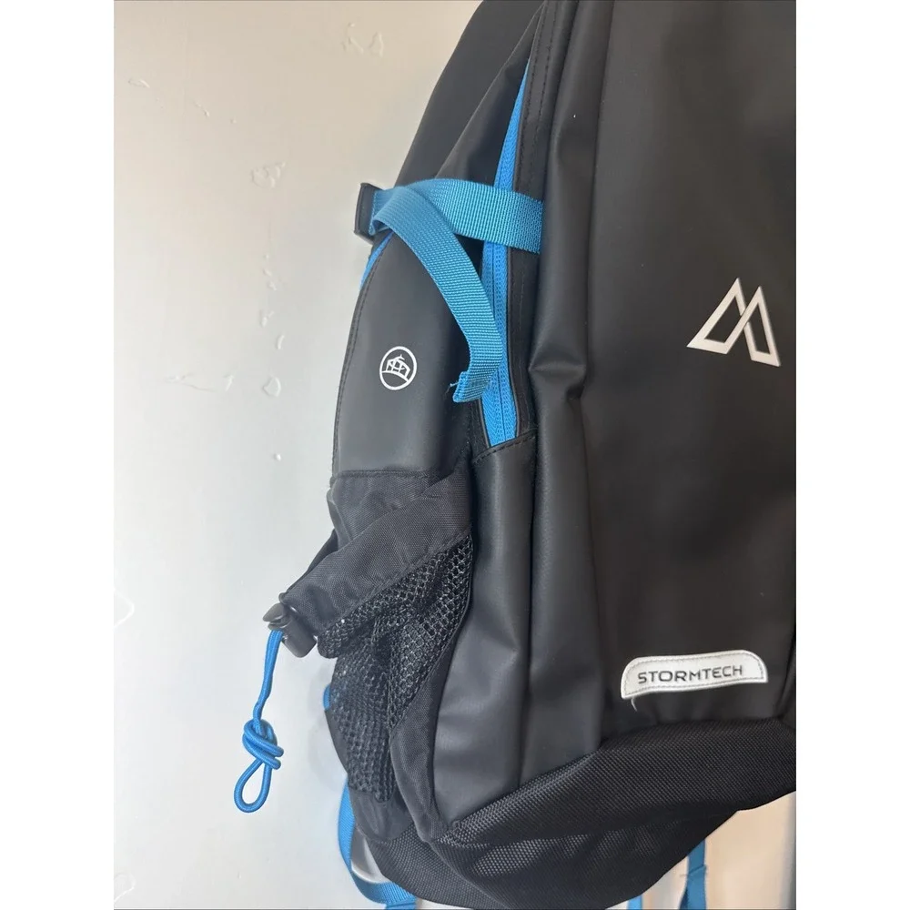 STORMTECH WBP-2 Adult's Deluge Backpack Black Blue Greek Flag Waterproof NWT